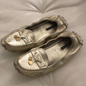 Louis Vuitton Gold Driving Shoes